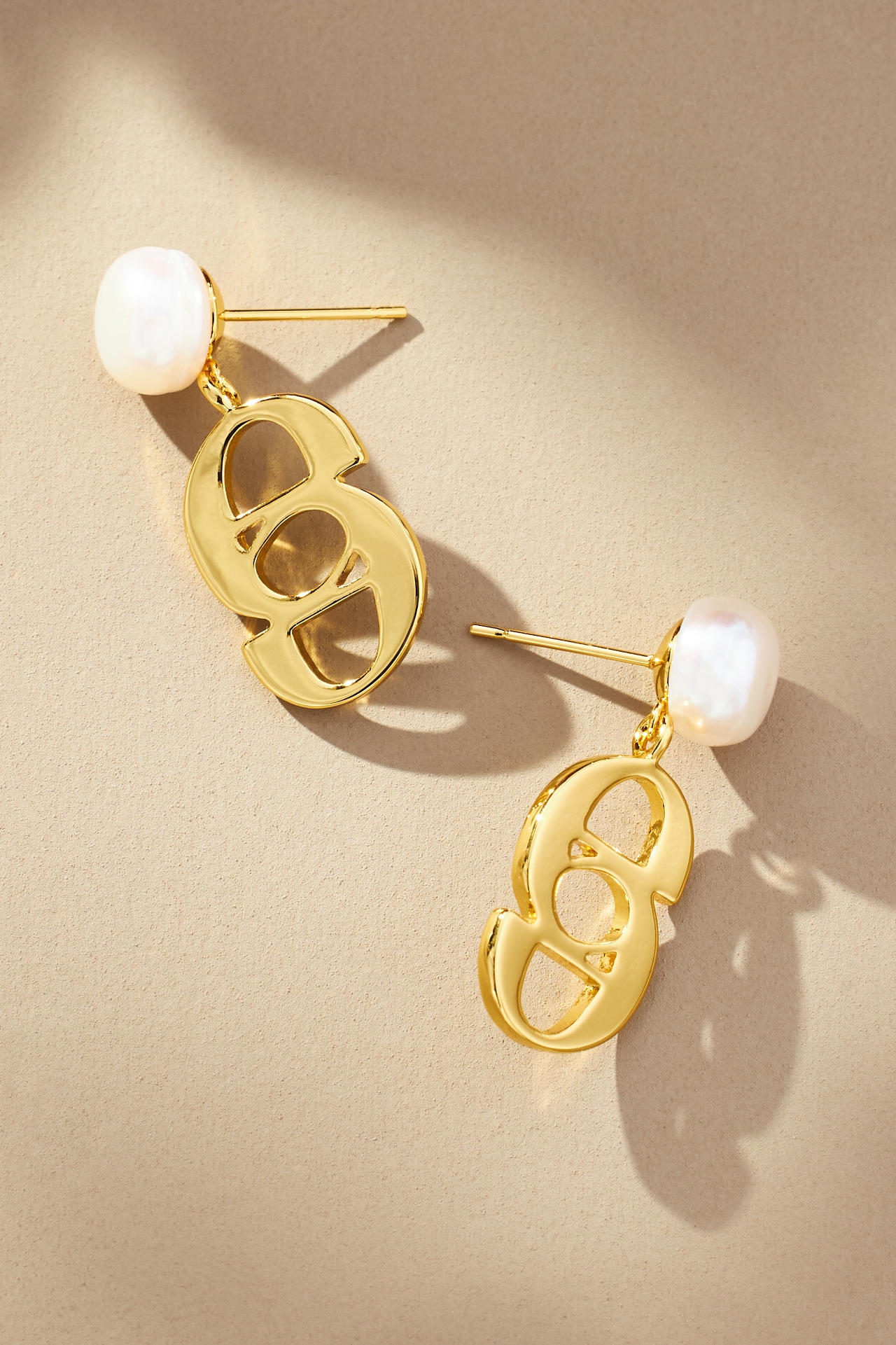 éliou Emblem Pearl Drop Earrings