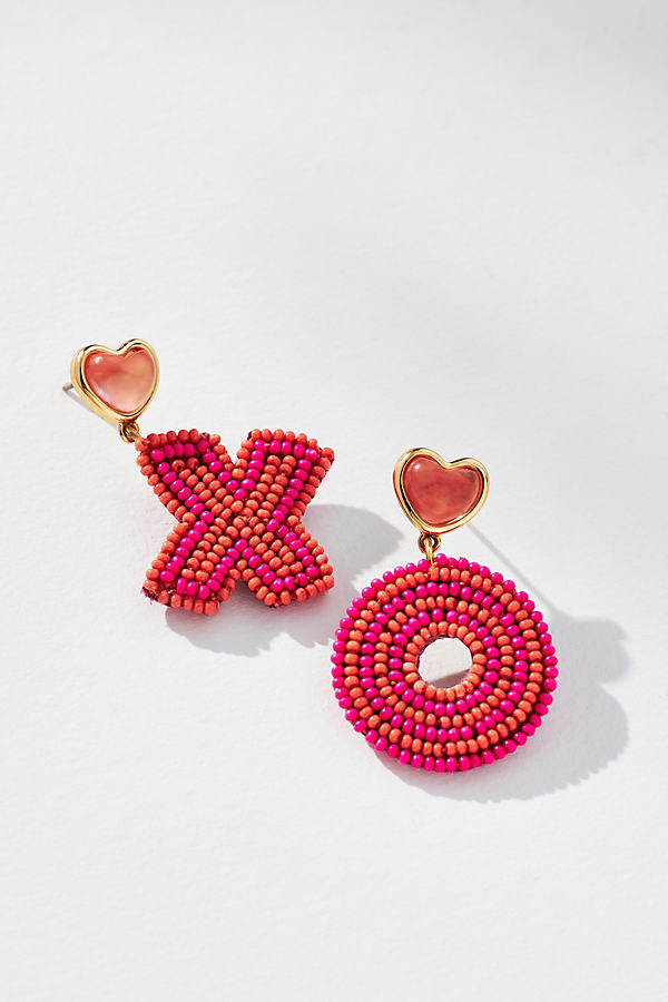 Mignonne Gavigan Xo Drop Earrings In Pink