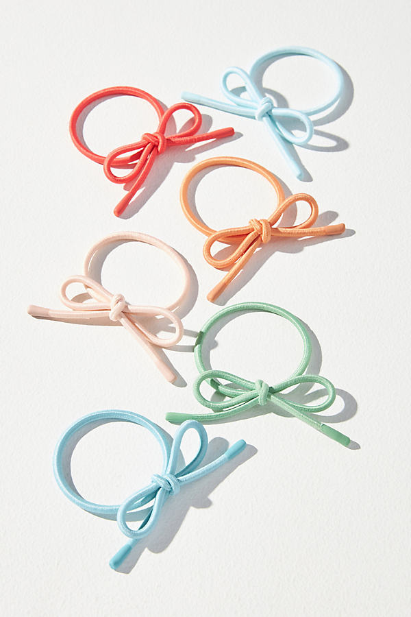 Assorted Bow Hair Bobbles, Set of 6
