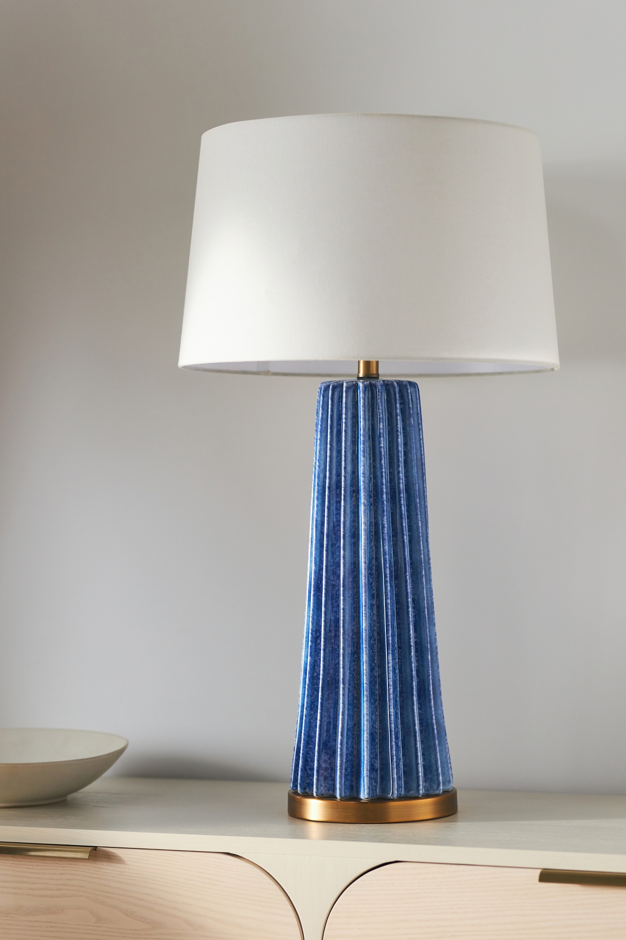 Pleated Ceramic Table Lamp