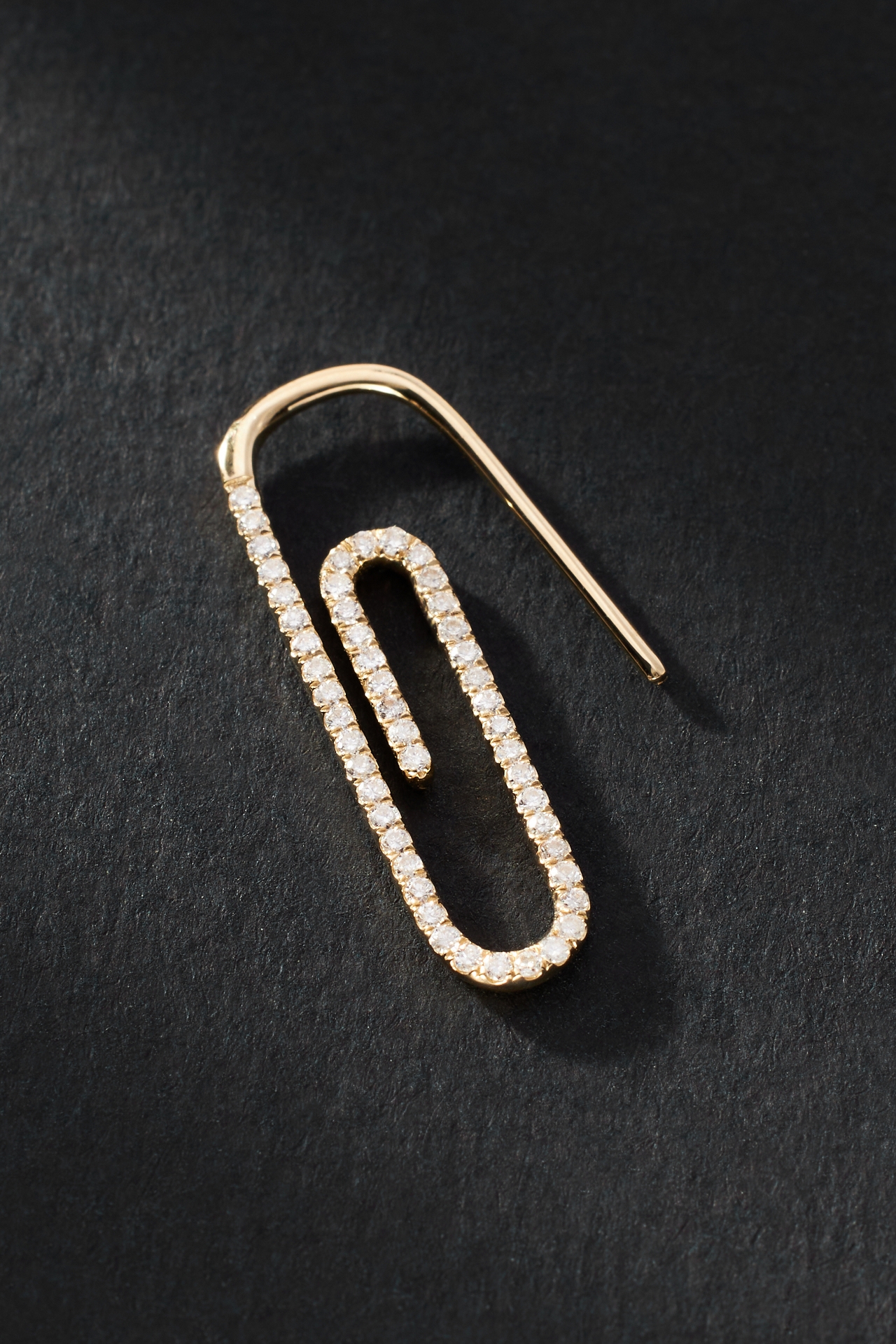 Pavé Diamond Safety Pin Earrings