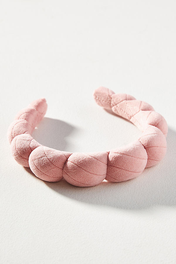 By Anthropologie Terry Bubble Headband In Pink