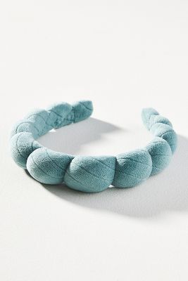 By Anthropologie Terry Bubble Headband In Green