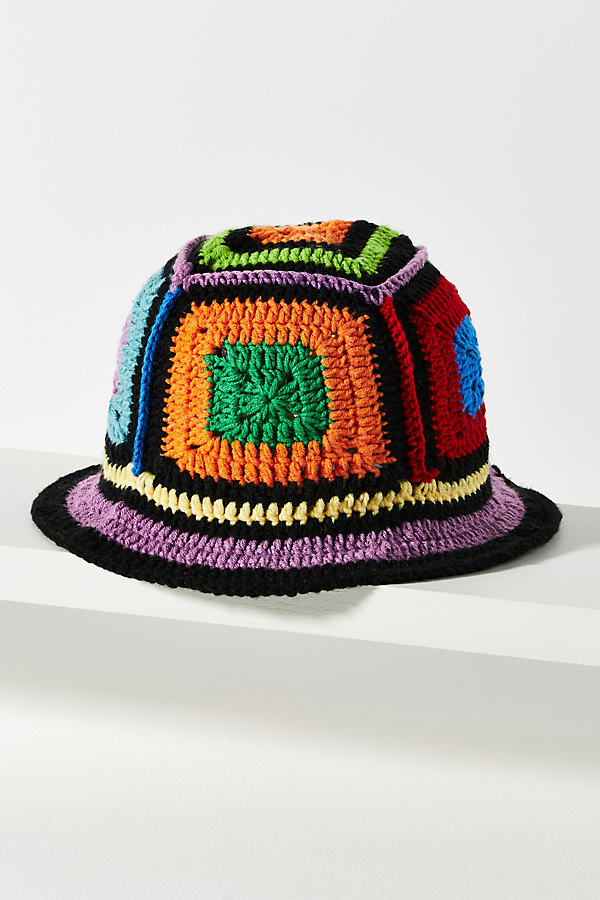 Shop By Anthropologie Crochet Bucket Hat In Multicolor