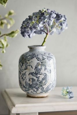 Damask Ceramic Vase, Round
