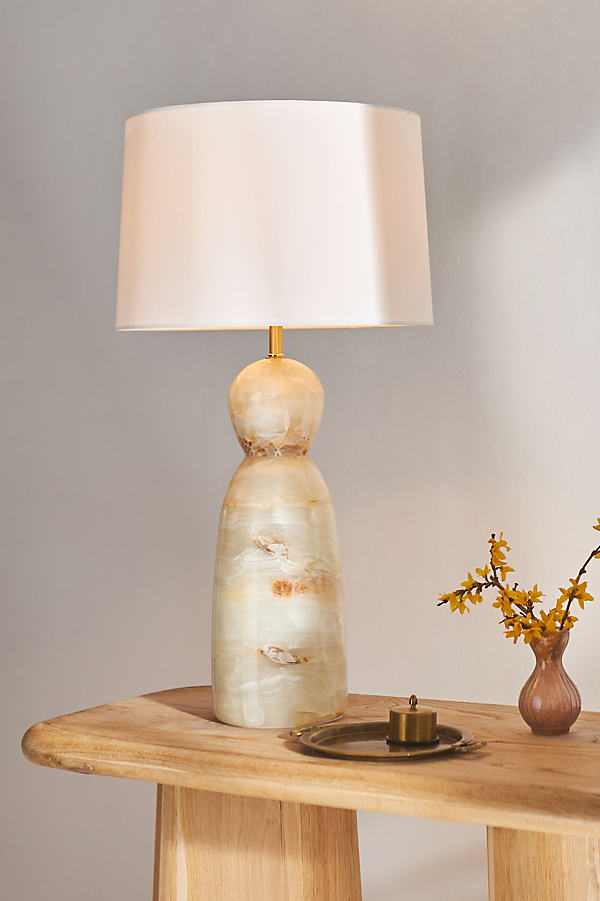 Anthropologie Indie Jade Table Lamp In White
