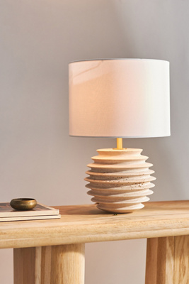 Shop Anthropologie Thea Travertine Mini Table Lamp