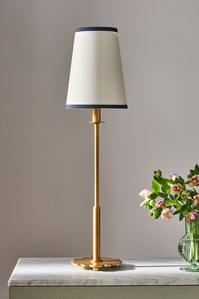 Daisy Buffet Scalloped Tipped Shade Table Lamp #1