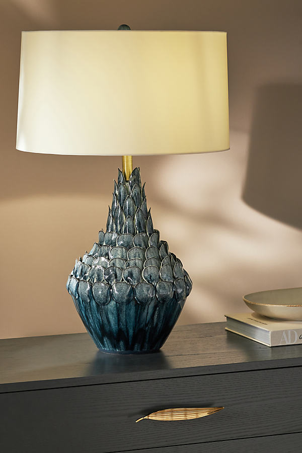 Anthropologie Aegon Table Lamp In Blue