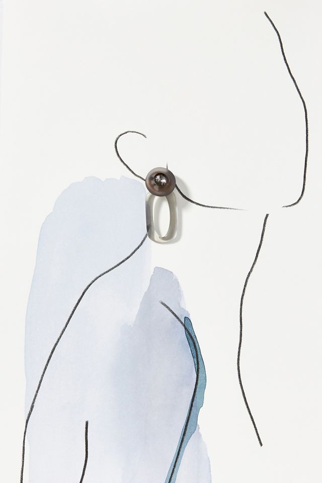 Lucite Crystal Post Earrings #2