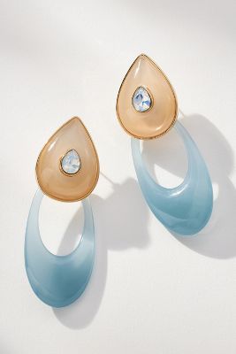 Shop By Anthropologie Lucite Crystal Post Earrings In Blue