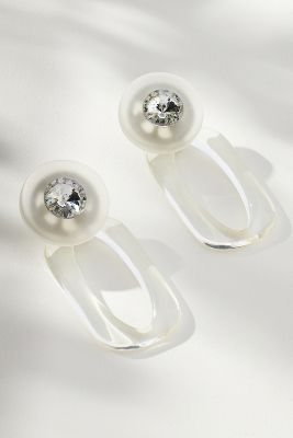 Shop By Anthropologie Lucite Crystal Post Earrings In Clear