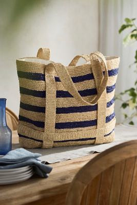 【MAIDEN SHOP購入】RAFFIA STRIPE TOTE BAG 89188825_041_b2