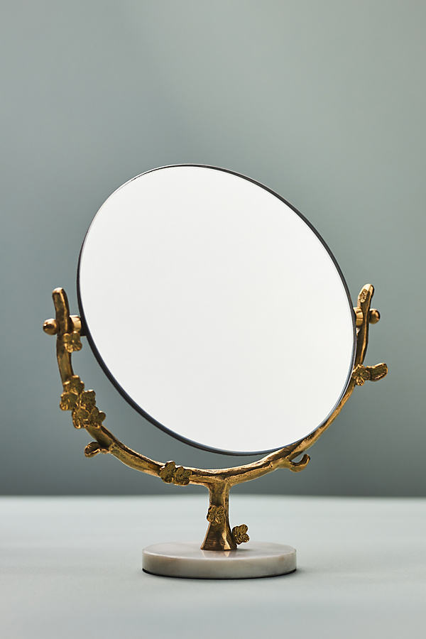 Anthropologie Prima Vanity Mirror In Metallic