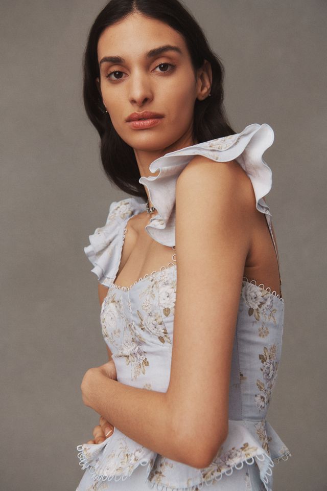 V. Chapman Avignon Ruffled Corset Mini Dress #3