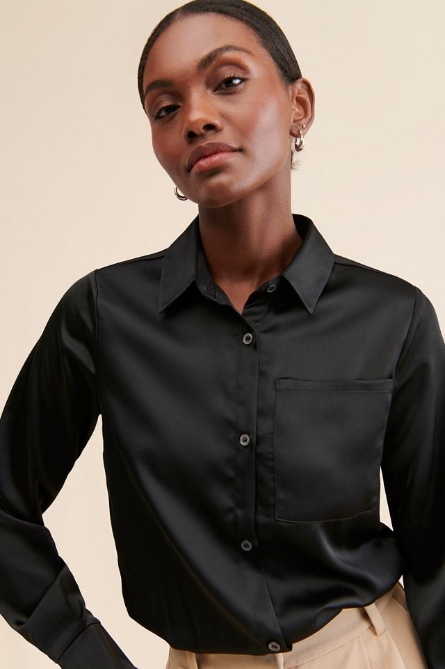 CLASSIC BUTTON DOWN BODYSUIT - Black