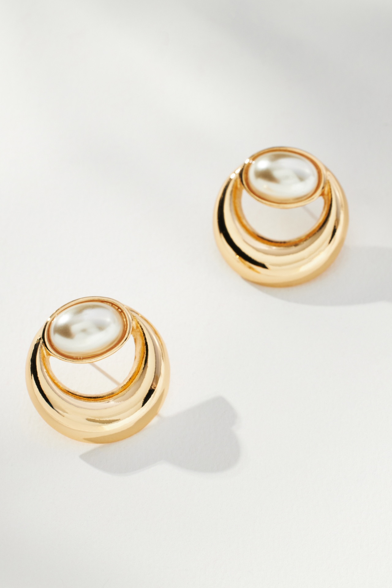 Pearl Open Post Earrings