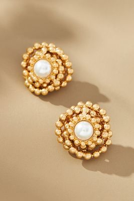Shop By Anthropologie Multi-ball Post Earrings In Gold