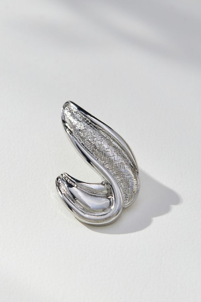 Metal Swoosh Drop Earrings #1