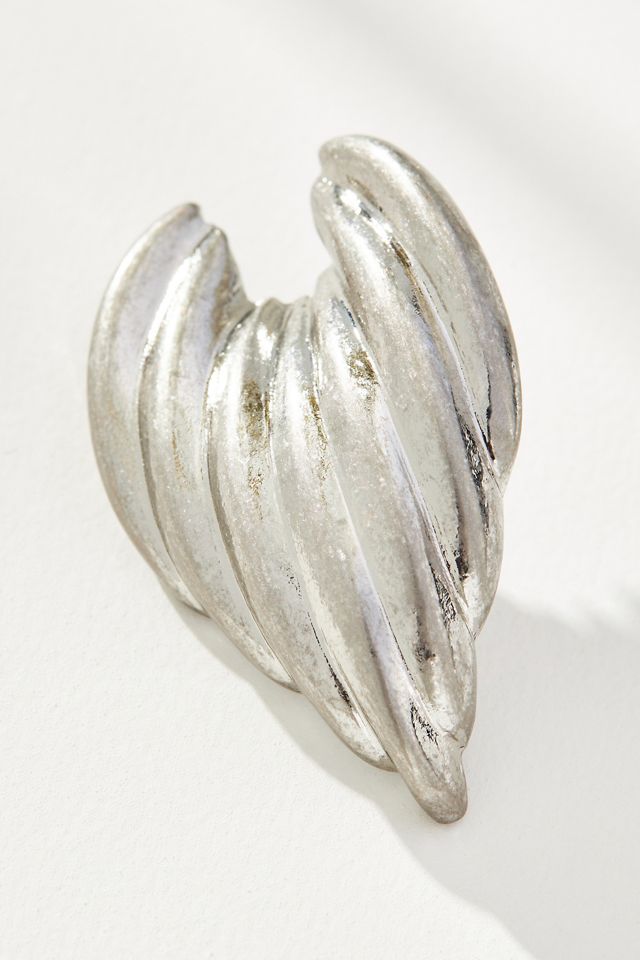 Ribbed Waterfall Post Earrings #1
