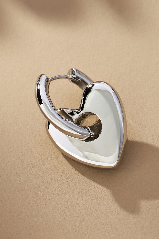Heart Charm Huggie Earrings #1