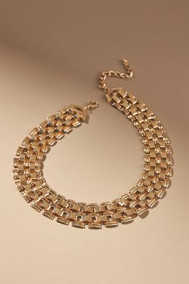 By Anthropologie Watch Chain Collar Necklace In Gold