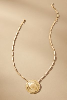 By Anthropologie Shield Pendant Necklace In Gold