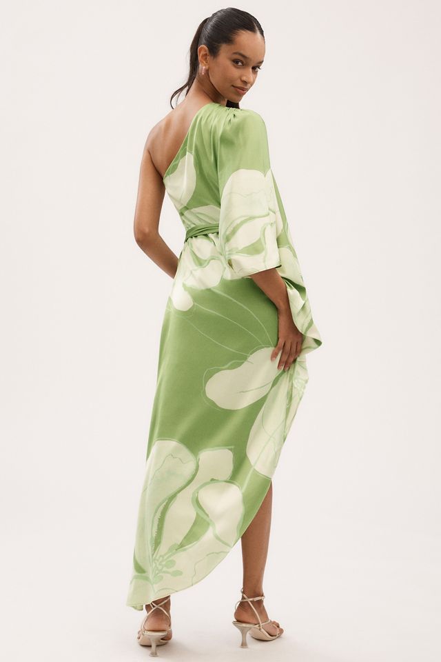 Hutch Stretch Satin One-Shoulder Maxi Dress #1
