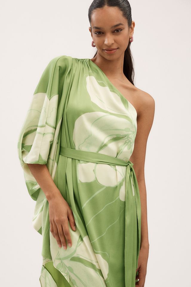 Hutch Stretch Satin One-Shoulder Maxi Dress #3