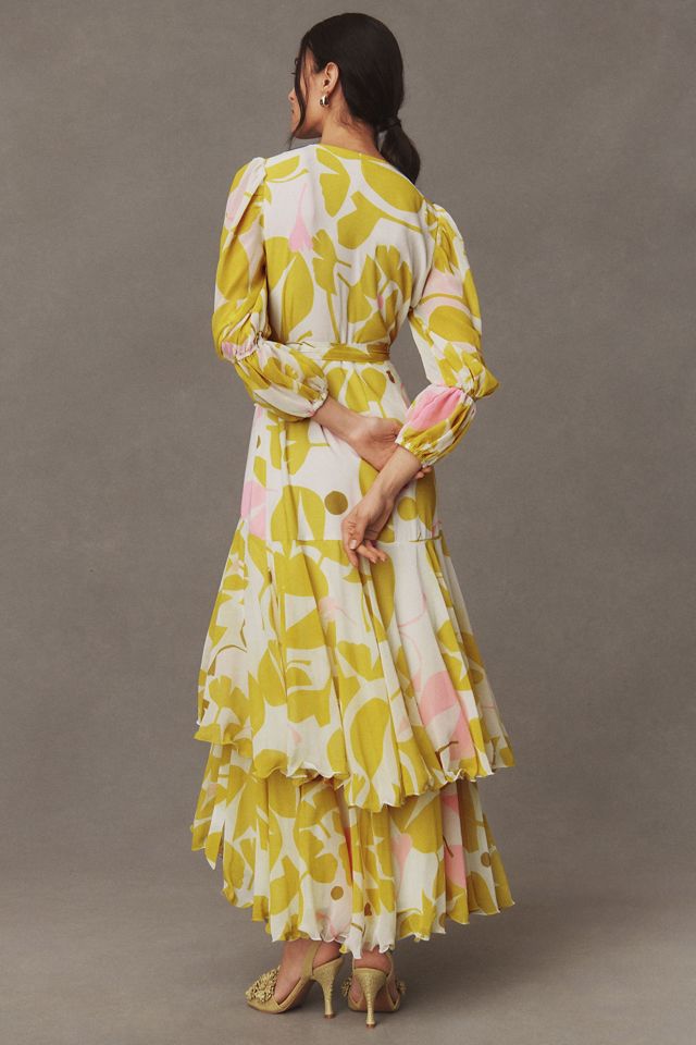 Hutch Chiffon Long-Sleeve Maxi Dress