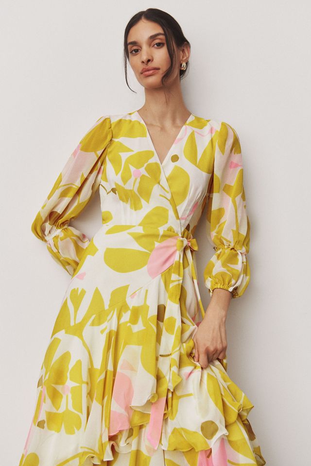 hutch chiffon long-sleeve maxi dress sadey dress