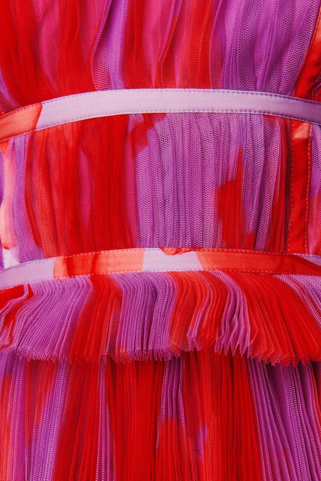 Hutch Strapless Tiered Tulle Maxi Dress #4