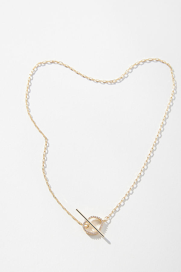 Gold-Plated Delicate Toggle Necklace