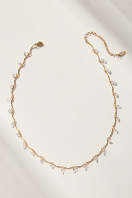 By Anthropologie Drippy Crystal Necklace In Multicolor