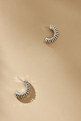 By Anthropologie Coiled Hoop Earrings In Silver