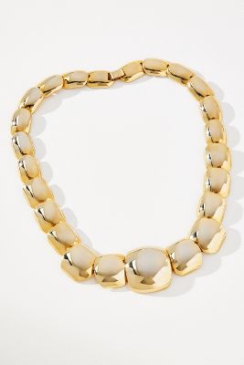 Shop By Anthropologie Multi Square Link Necklace In Gold