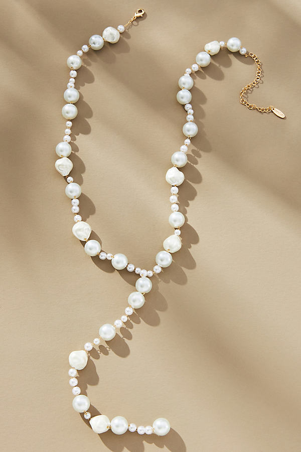Gold-Plated All Over Pearl Necklace