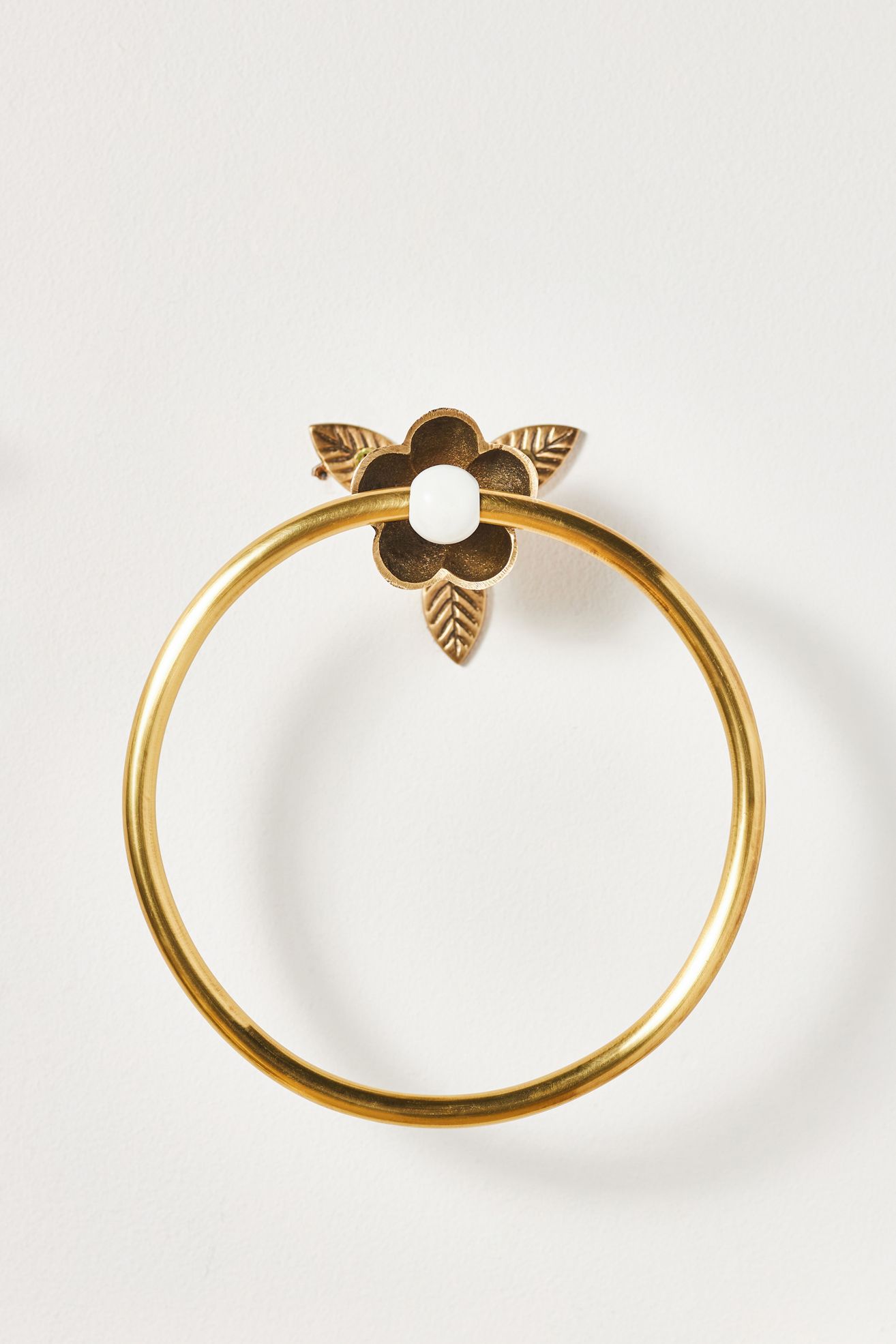 Nena Brass Towel Ring - Brass, One Size