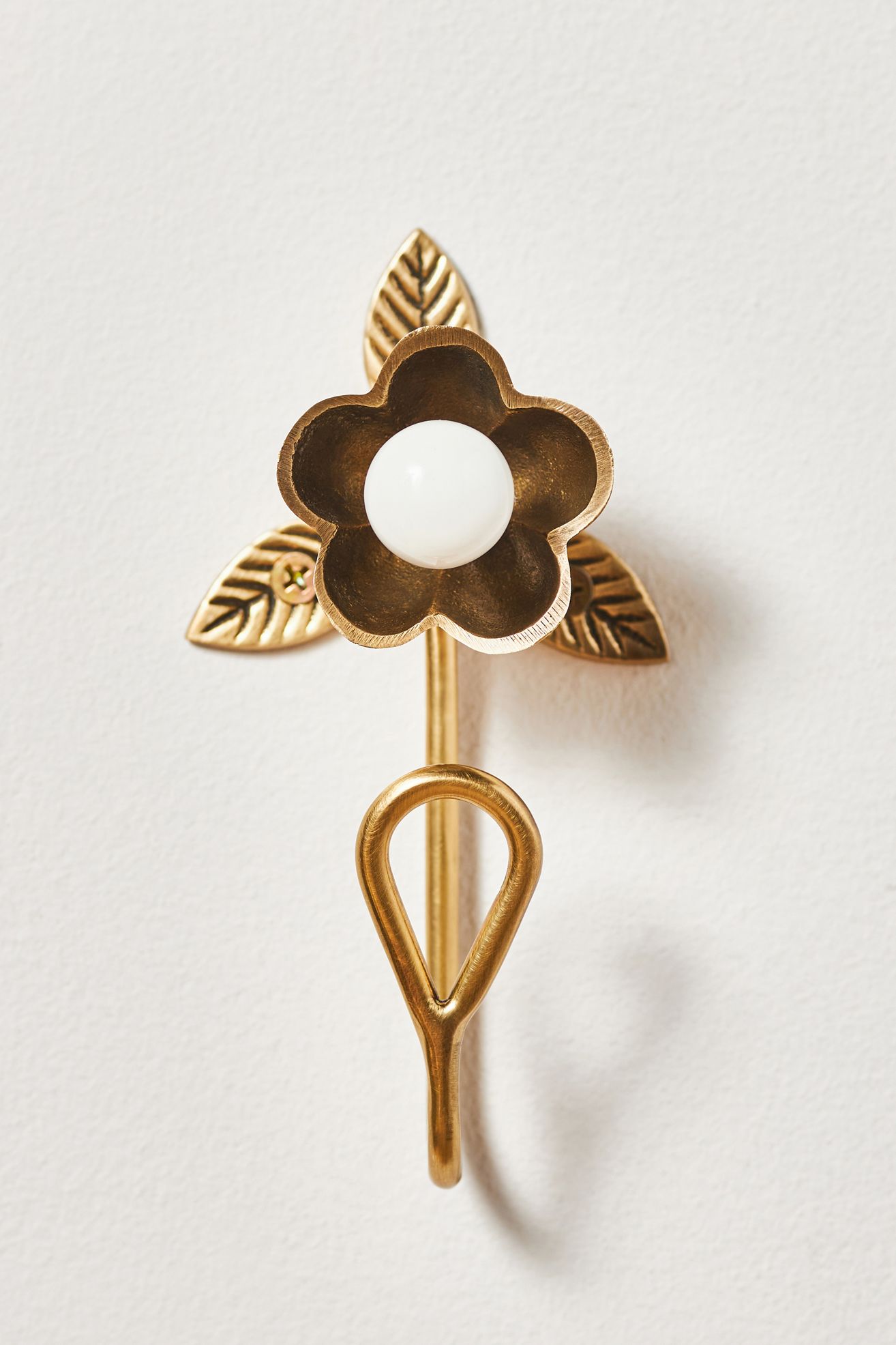 Nena Brass Bath Hook - Brass, One Size