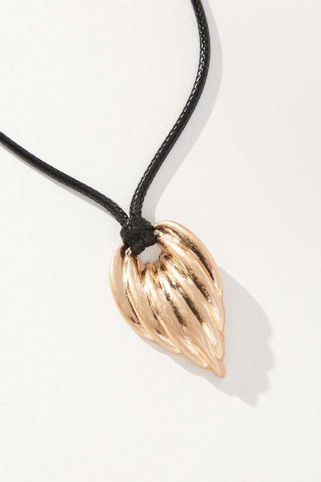 Leaflet Rope Pendant Necklace #1