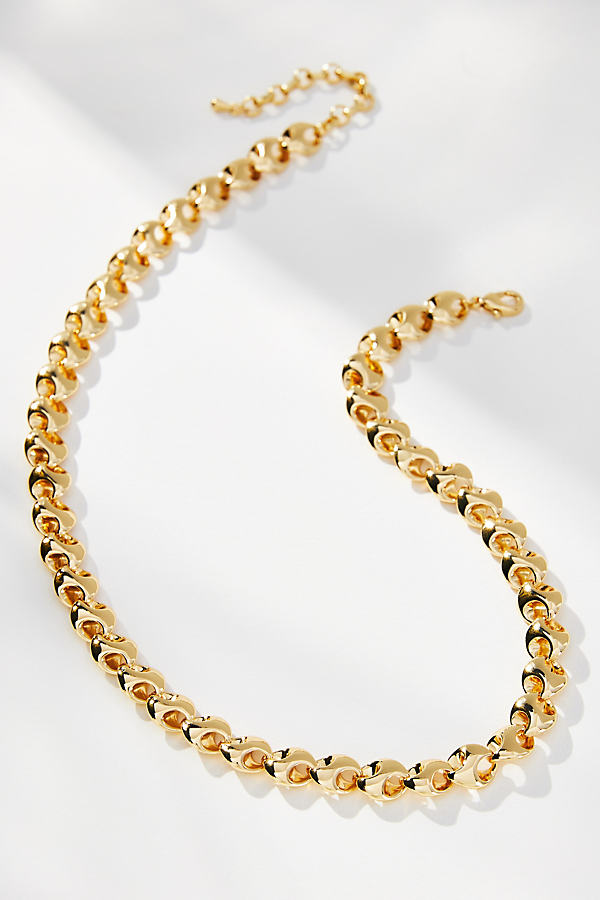 By Anthropologie Circle Close Knit Necklace In Gold