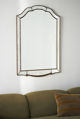 Anthropologie Oleander Mirror In Black