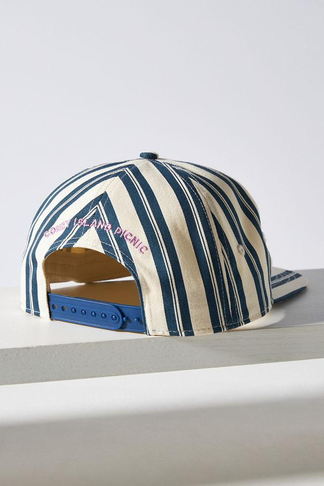 New! Anthropologie La Dolce Vita Sky Blue Coney Island Picnic Hat NWT Coney Island Picnic Expressions Trucker Hat | Anthropologie main image 3