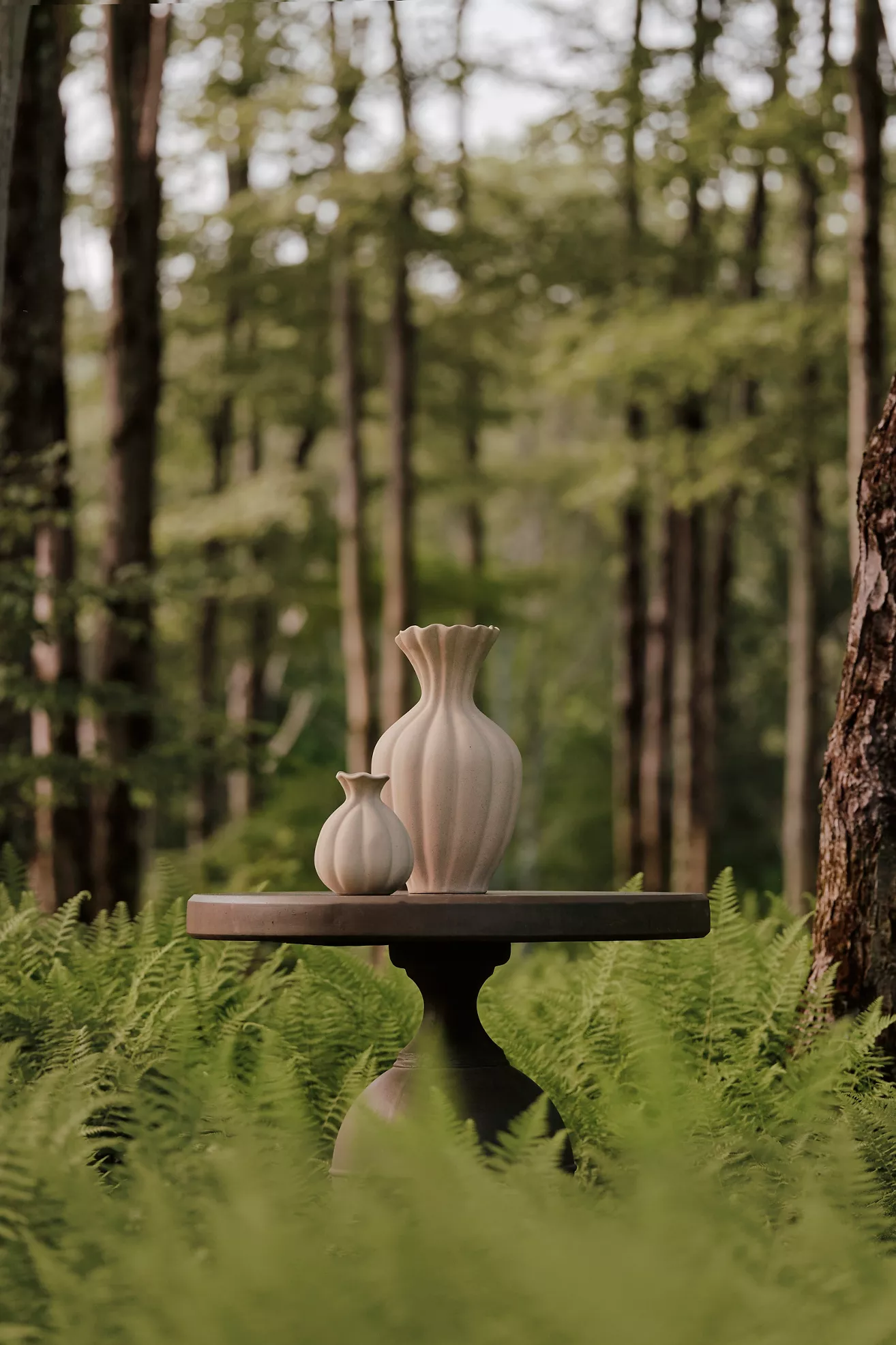 Hydra Stone Pedestal Foyer Table - thumbnail 4