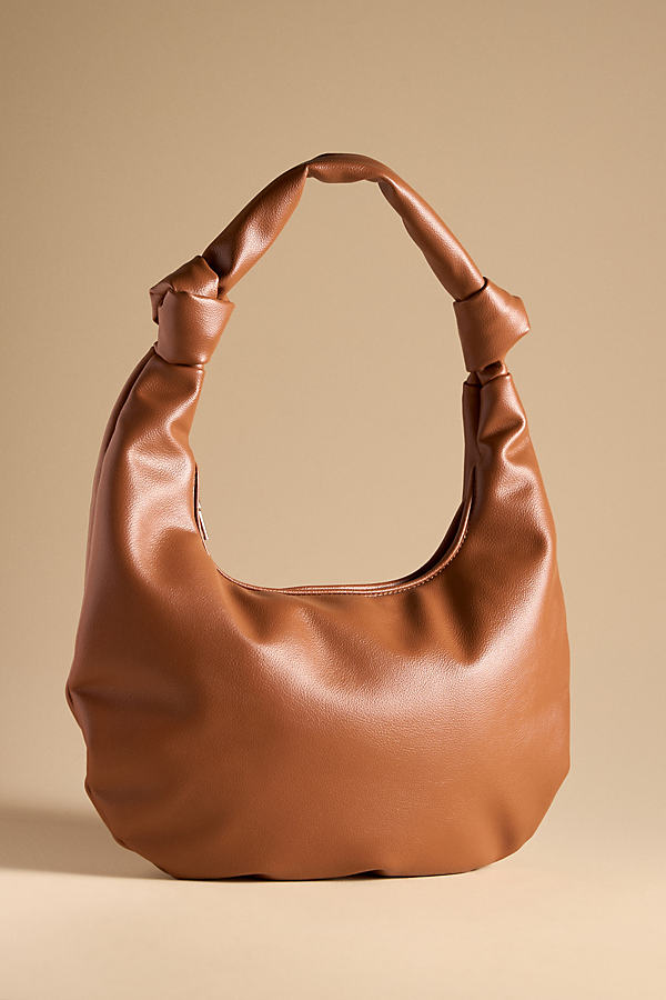 Shop Melie Bianco The Brigitte Satchel By  X Anthropologie: Double-knot Oversized Edition In Beige