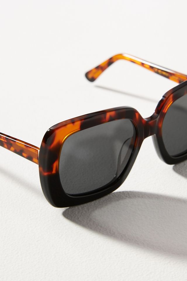 NWT Anthropologie GEO Tortoise Square Sunglasses Tortoise Block Square Sunglasses | Anthropologie main image 2