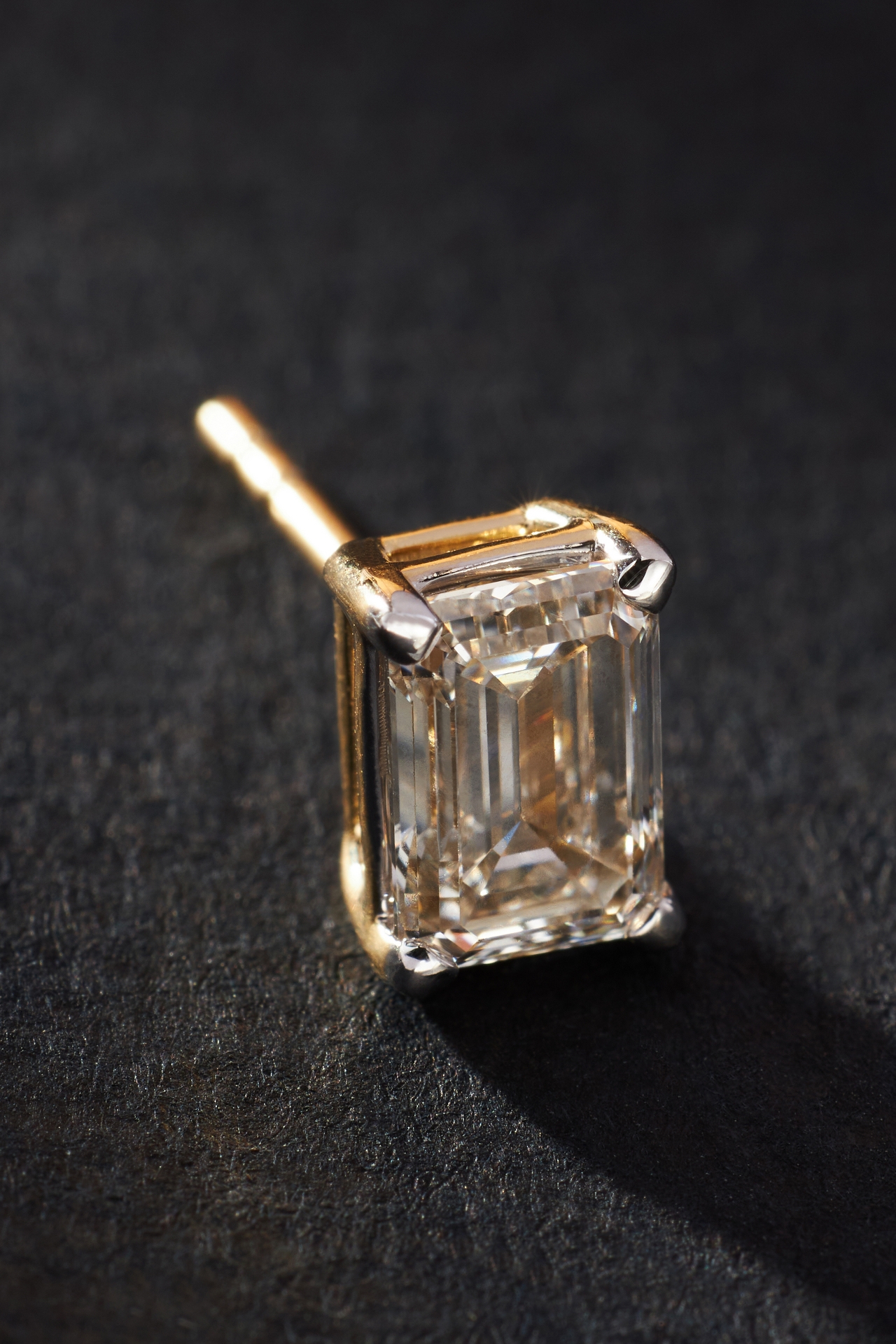 Emerald-Cut Diamond Earrings