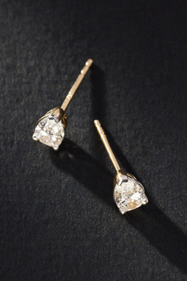 By Anthropologie Pear-cut Diamond Earrings In Gold