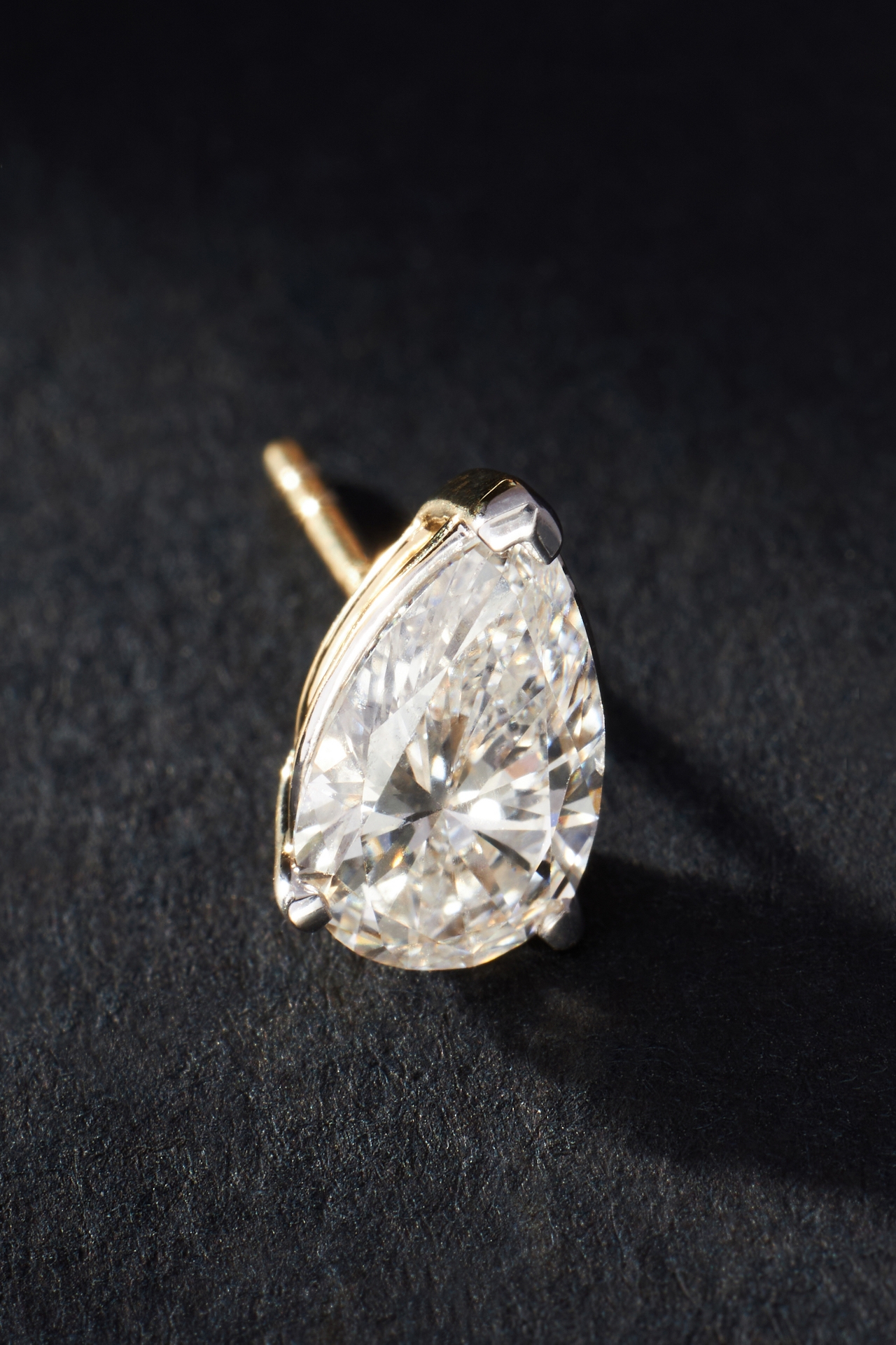 2ct Pear-Cut Diamond Post Earrings