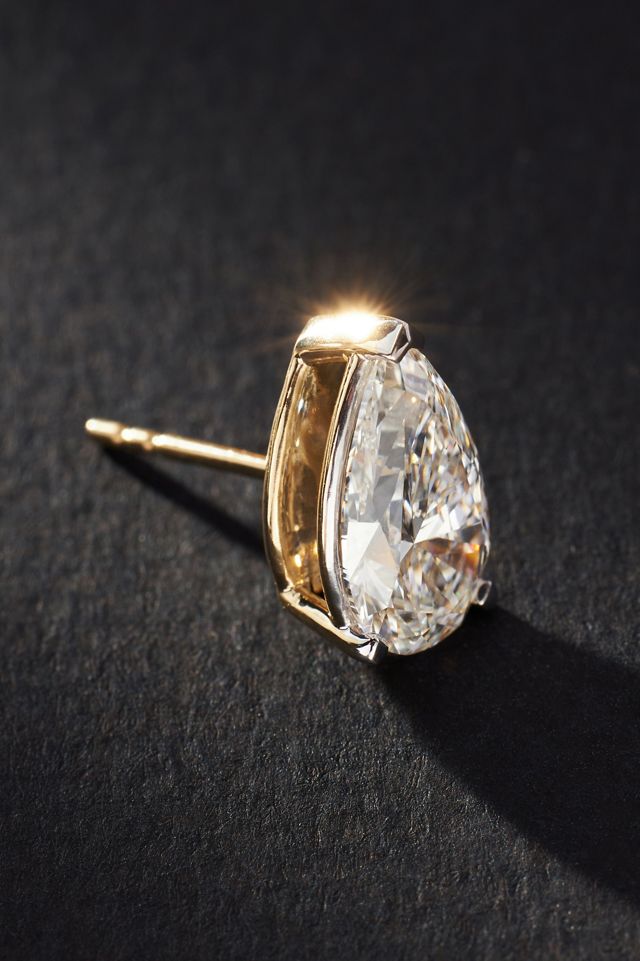 Pear-Cut 4ct Diamond Earrings #1